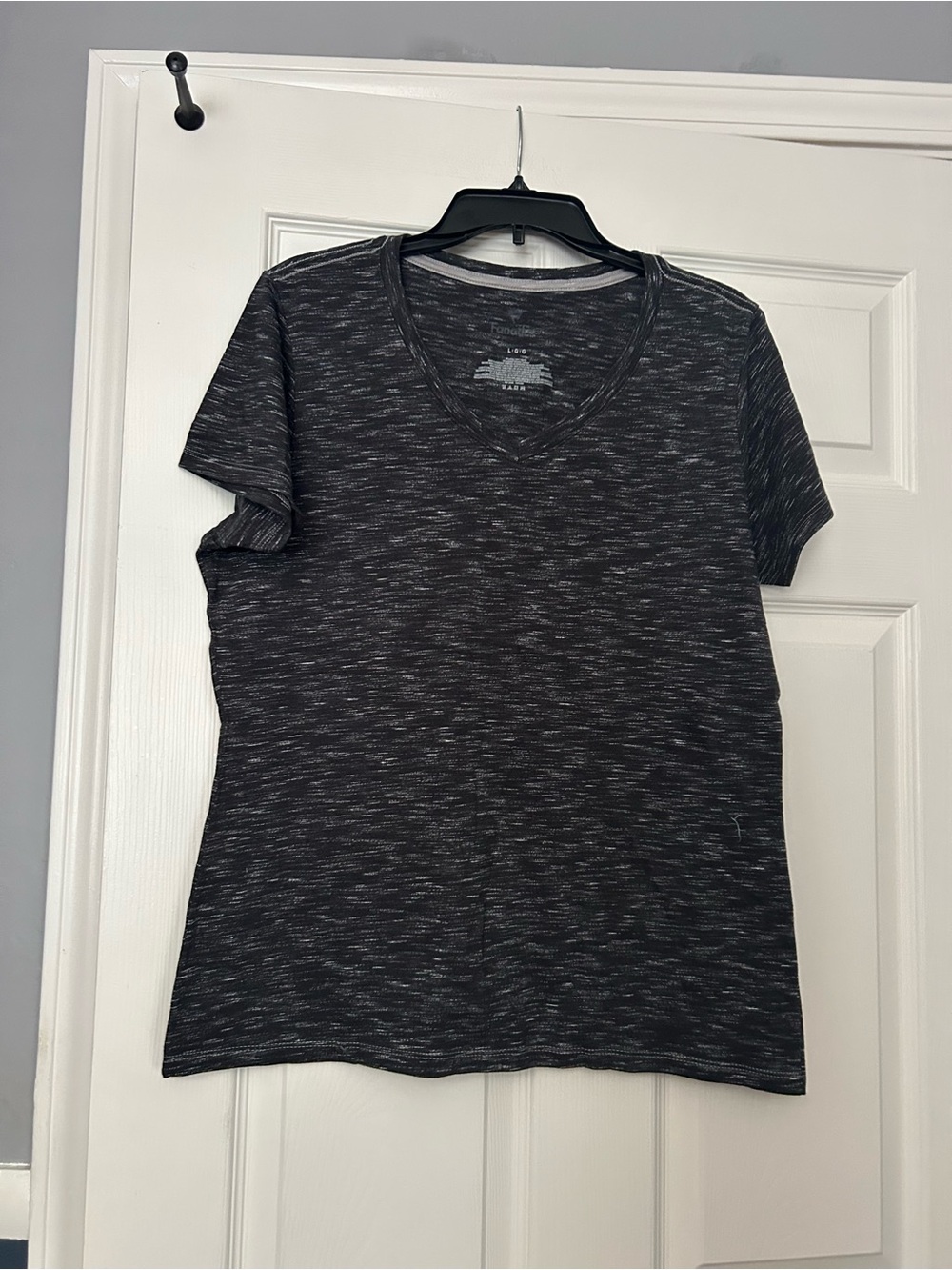 Fanatics Black Heather Short Sleeve V-Neck Tee